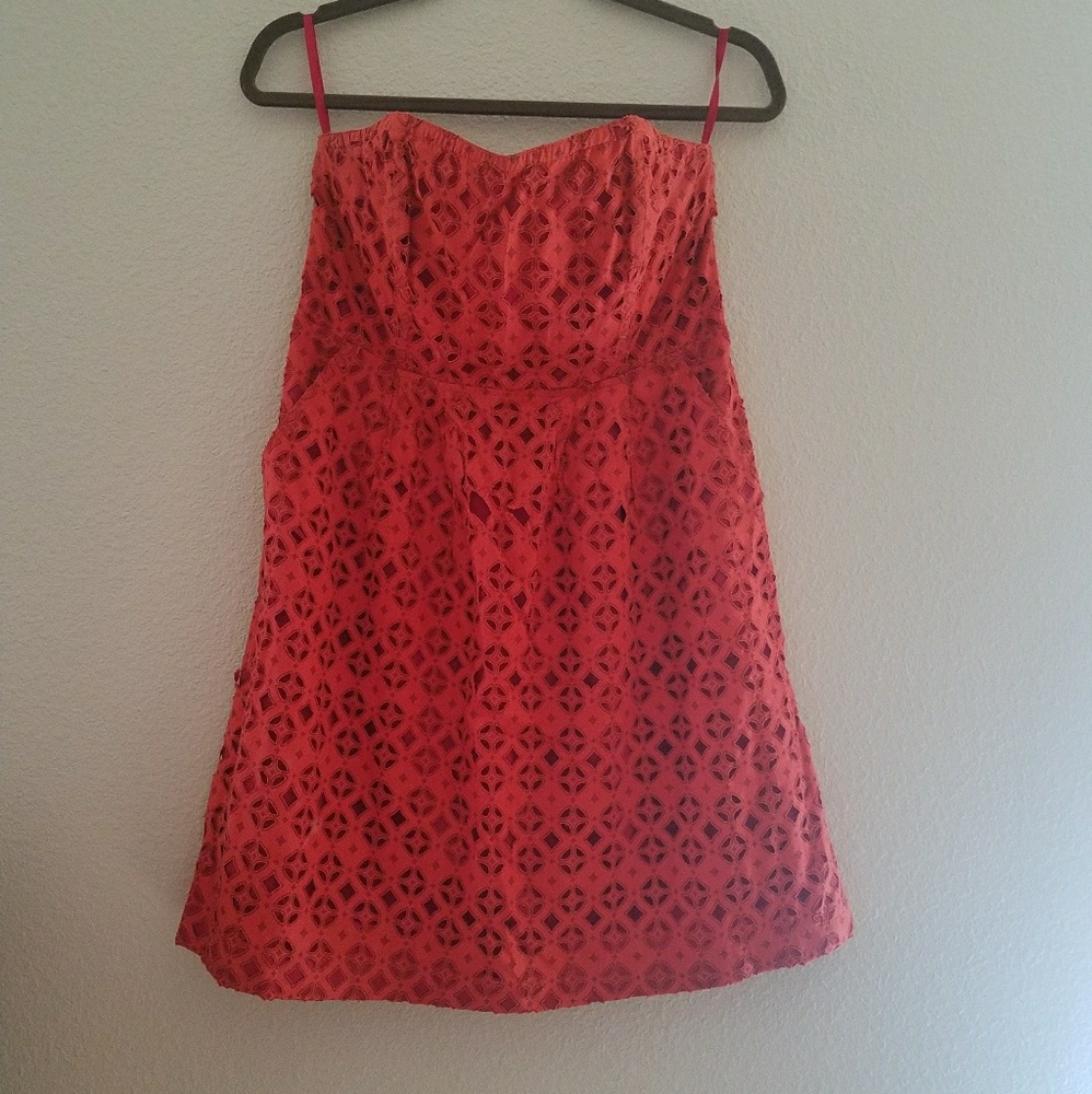 Patterned Fossil strapless dress